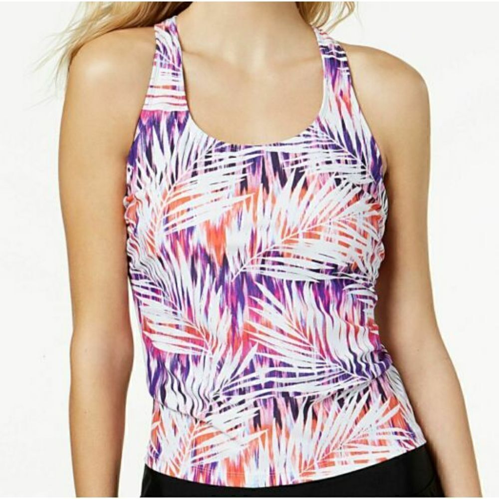 NWT GO by GOSSIP Palm Dazed Racerback top